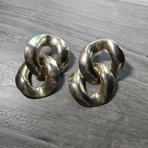 Vintage Gold Interlinked Dangle Earrings